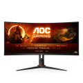 AOC G2 CU34G2/BK écran plat de PC 86,4 cm (34") 3440 x 1440 pixels Quad HD LED Noir, Rouge