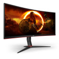 AOC G2 CU34G2/BK écran plat de PC 86,4 cm (34") 3440 x 1440 pixels Quad HD LED Noir, Rouge