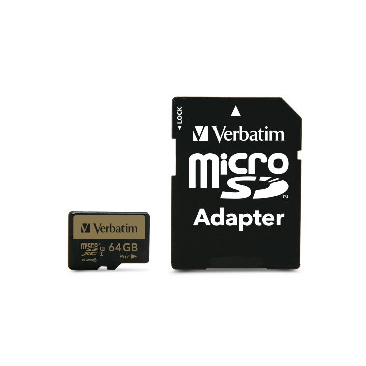 Verbatim Pro+ 64 Go MicroSDHC MLC Classe 10