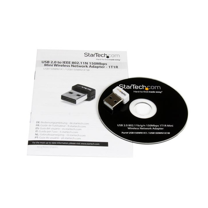 StarTech.com Mini Clé USB Sans Fil N 150 Mbps - Adaptateur USB WiFi 802.11n/g 1T1R - Blanc